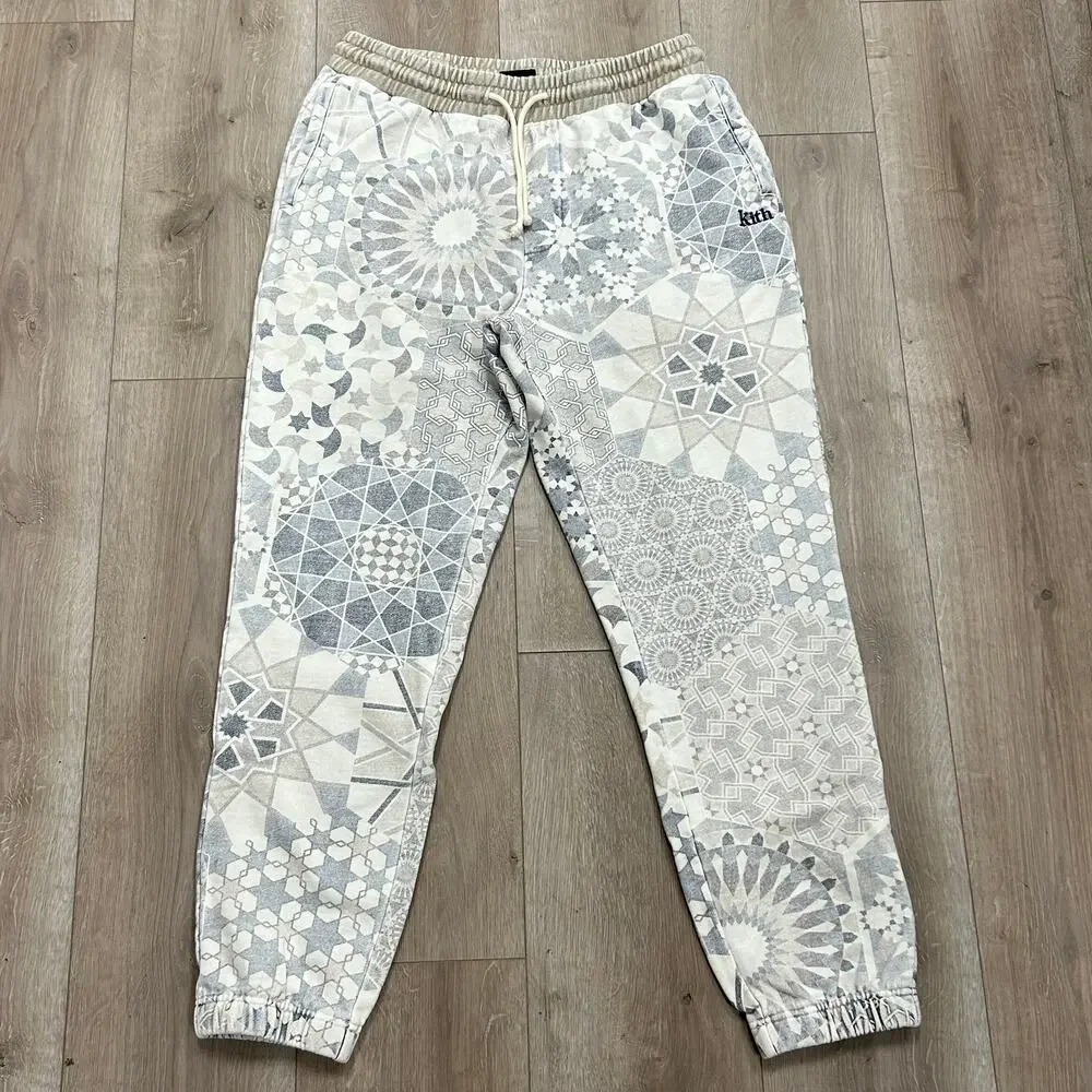 SS21 Kith Moroccan Tile Williams I Sweatpant French Clay size Large L B3 - Picture 1 of 8